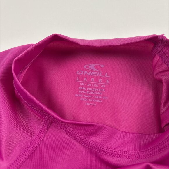 ONEILL Rashguard Womens L Pink UPF 50 Short Sleeve Swimwear - Picture 5 of 7